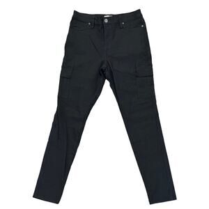 YMI Stretch Cargo Jeggings Super Skinny Jeans Black Low Rise Size L